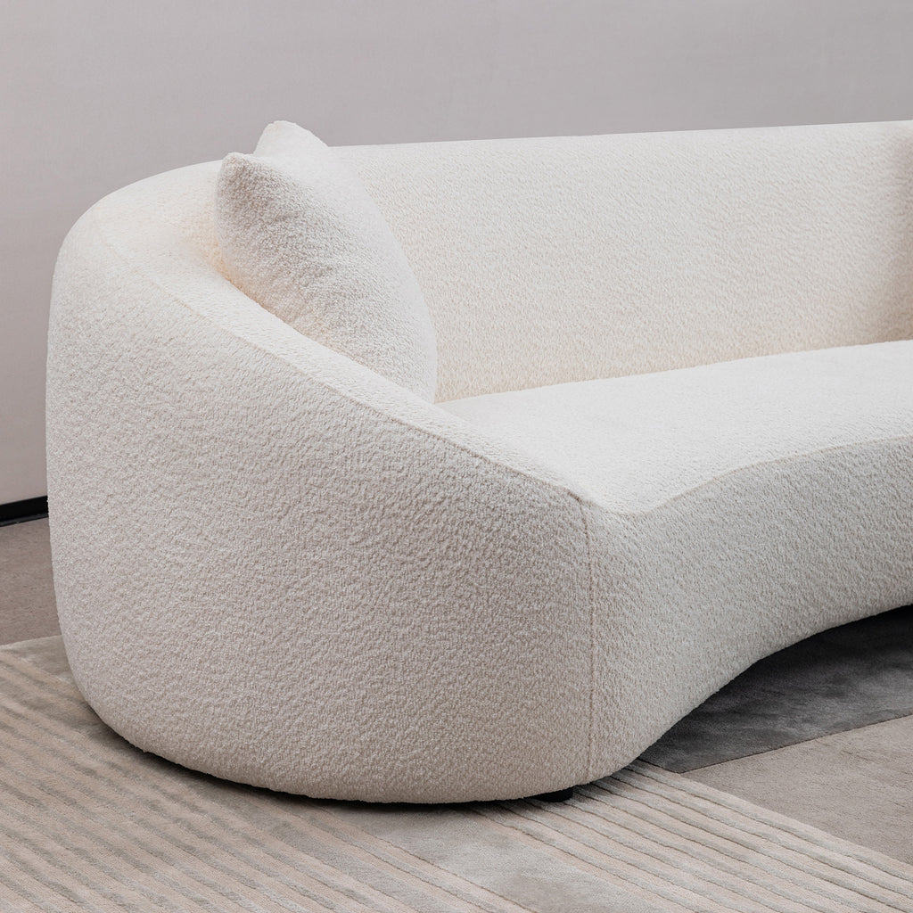 3+1+1, 93.31" Minimalist Curved Sofa, 3 Seater