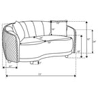 Lorraine Dark Upholstered Loveseat