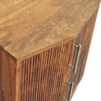 Solid Wood Louvre Bedside Unit