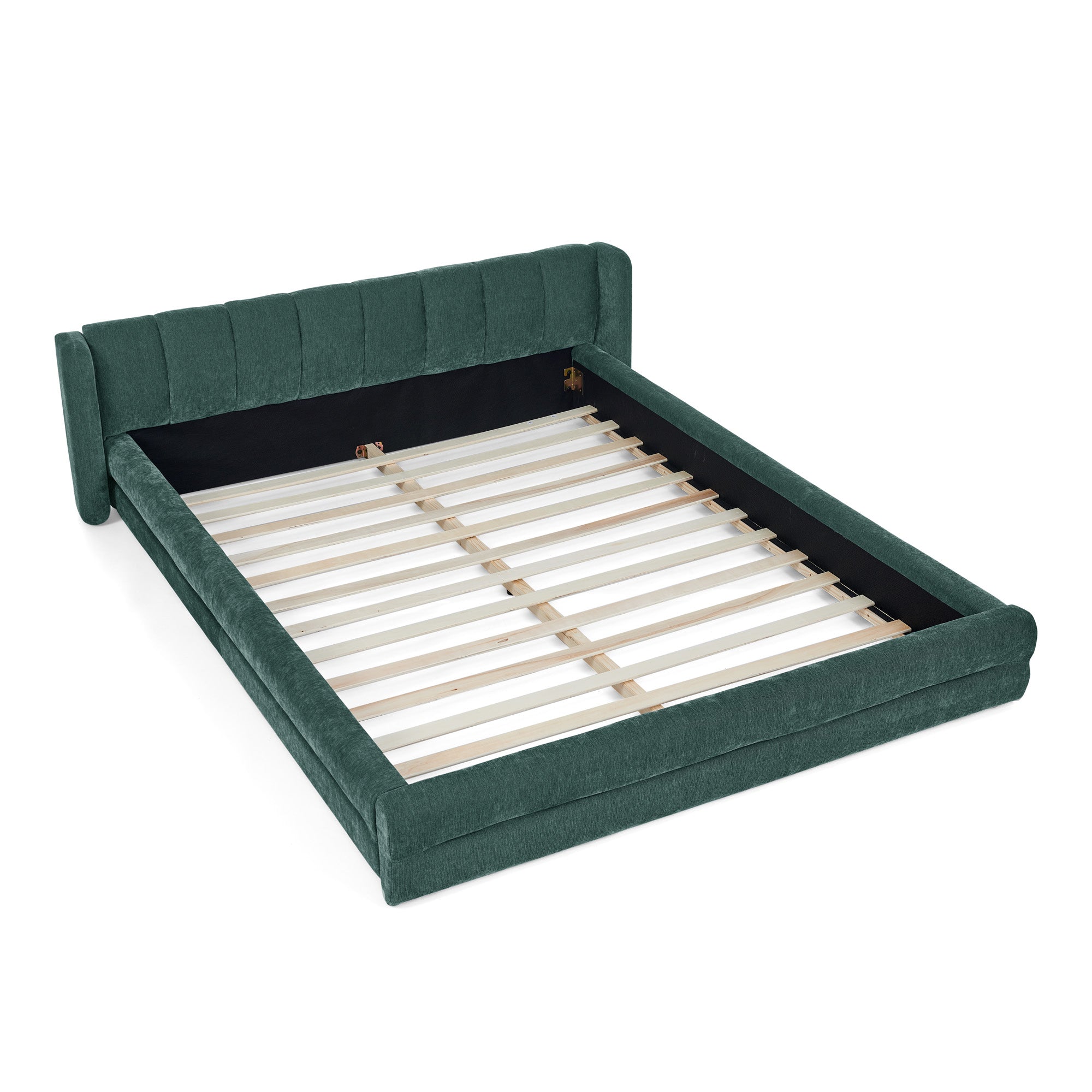 Queen Size Upholstered Bed Frame with Thick Fabric