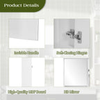 55 Inch Wall-Mount 3-in-1 Mirror Cabinet
