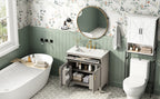 30" Bathroom Vanity with Ceramic Sink Top
