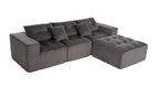 101" L-Shaped Modular Compression Sofa, Gray