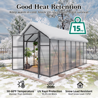 8x14 FT Aluminum Greenhouse for Outdoor Use