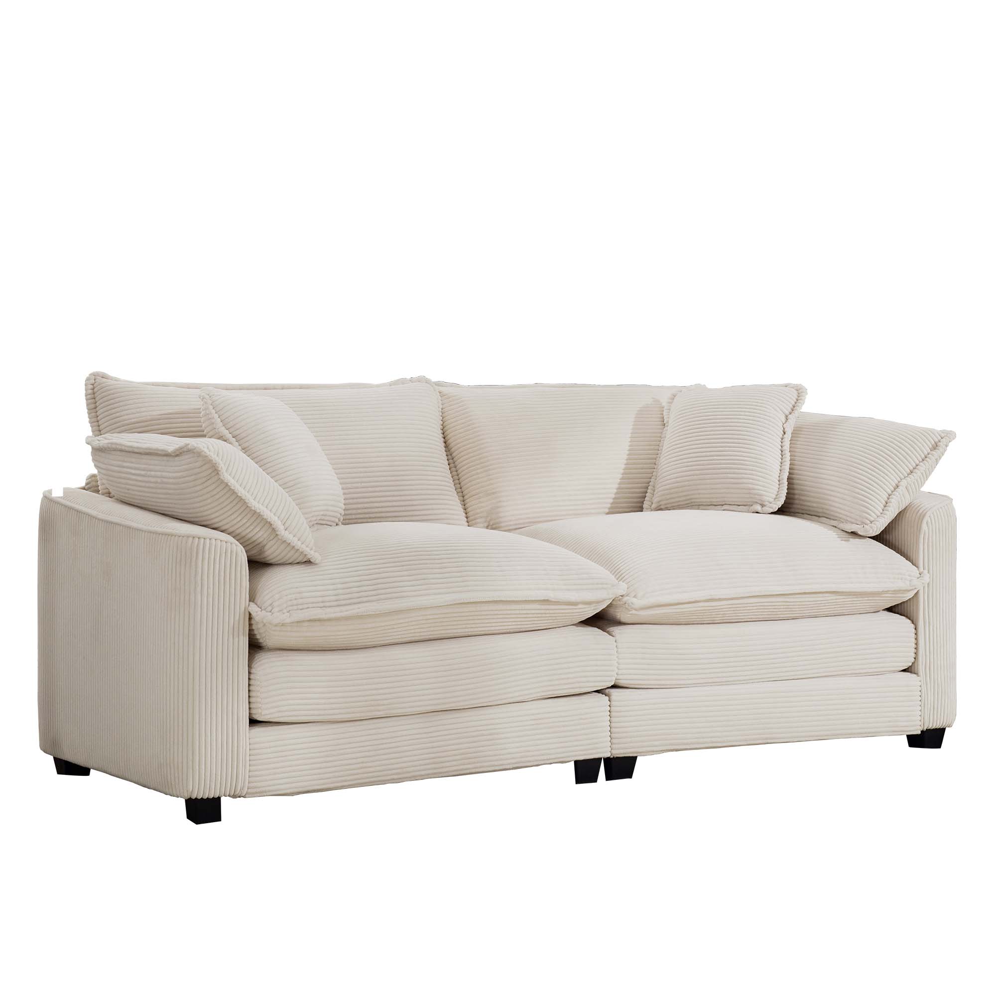 Modern Fabric Living Room Sofa 2 Seater