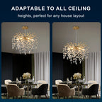 6-Light Chandelier Crystal Ceiling Lamp