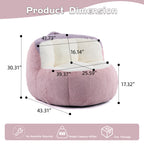 Oversized Bean Bag Chairs in Multicolor Faux Fur
