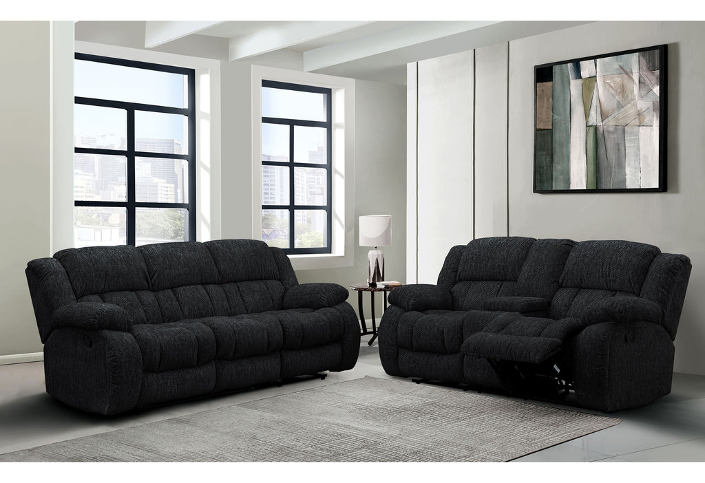 Stonic Ebony Reclining Sofa