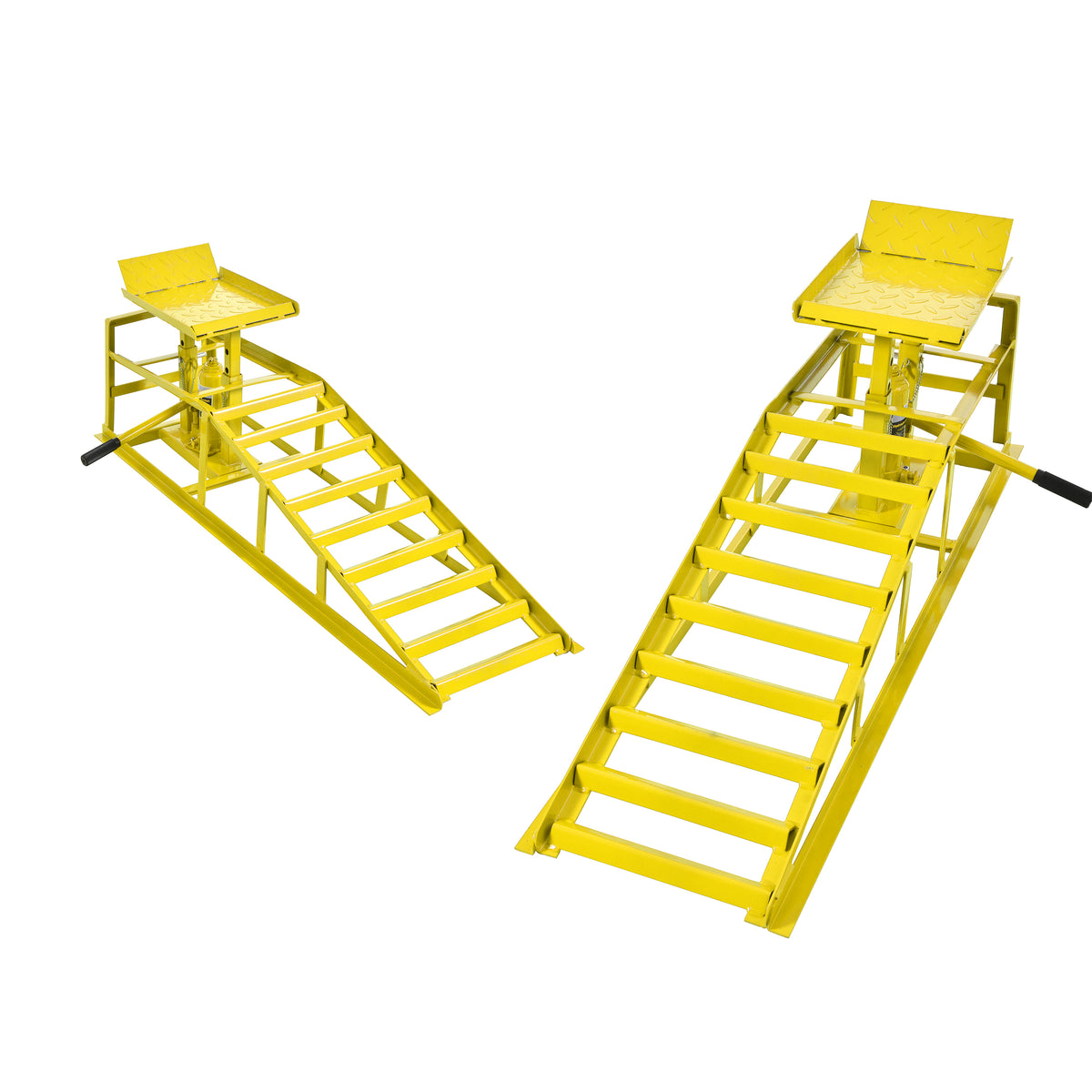 5-Ton Hydraulic Car Lift Ramps, 45-Inch, Yellow, 2-Pack