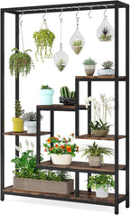 70.86” Tall 5-Tier Rustic Display Shelf