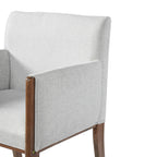 24'' Seat Height Upholstered Counter Stools with Arms for Kitchen Island/Dining Room, Set of 2
