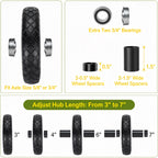 4.80/4.00-8 Flat-Free Solid Wheelbarrow Tire and Wheel