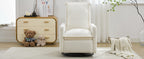Swivel Rocker Recliner Chair, Teddy Fleece