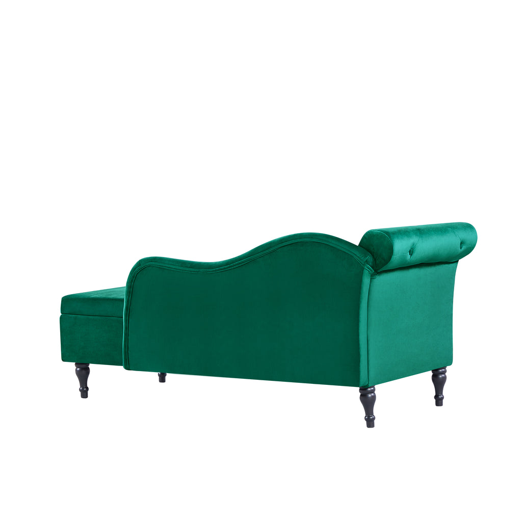 Aijia 60" Velvet Multifunctional Storage Chaise Lounge