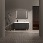 60" Freestanding Bathroom Vanity with Resin Double Sink