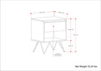 Hunter Solid Mango Wood Nightstand in Refined