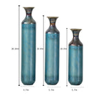 Torch-Fired Metal Vases Set of 3, Tall