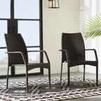 Outdoor Wicker Chairs Set, 2 Chairs