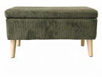32 Inch Wide Olive Corduroy Ottoman