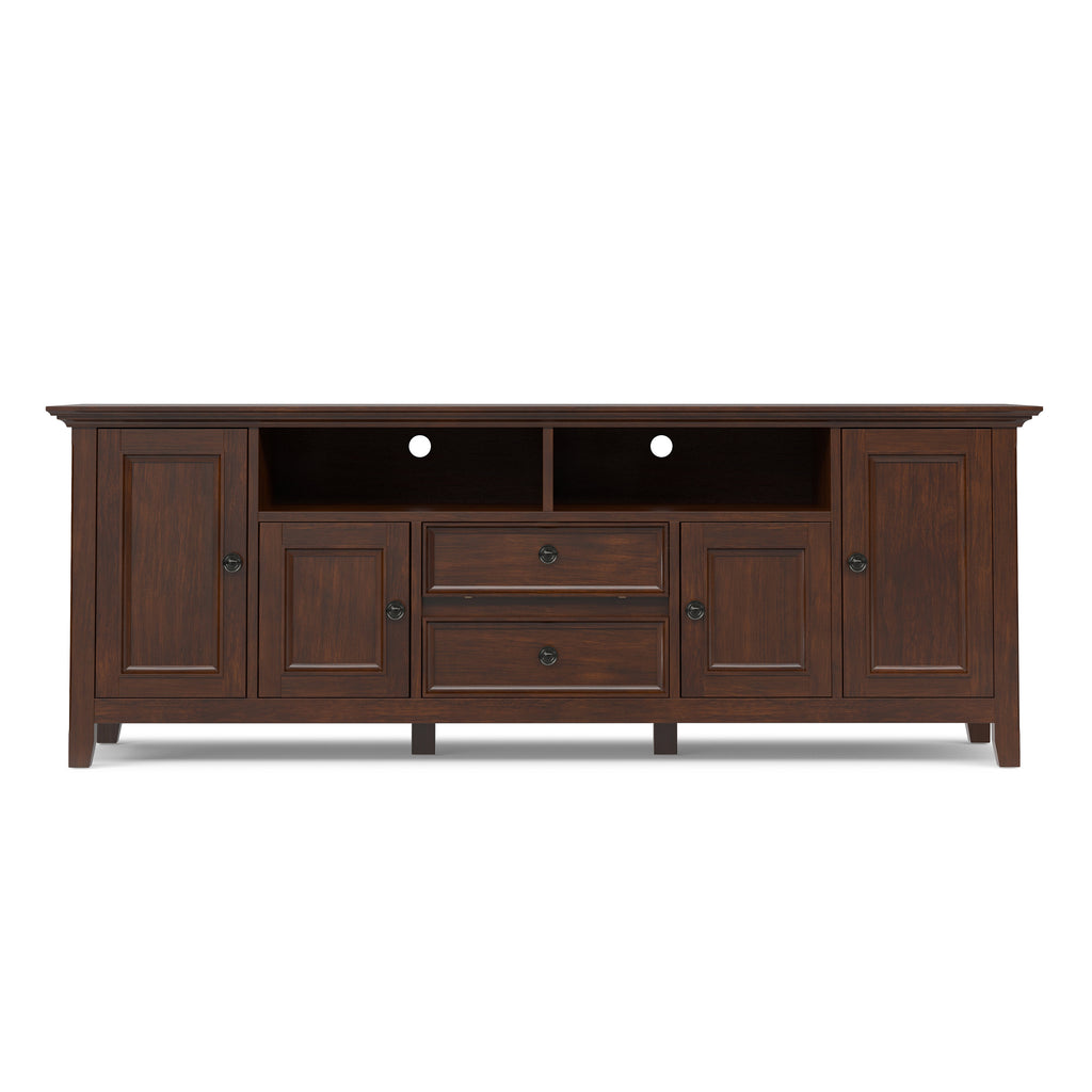 Amherst 72 Inch Wide Solid Wood TV Stand in Russet