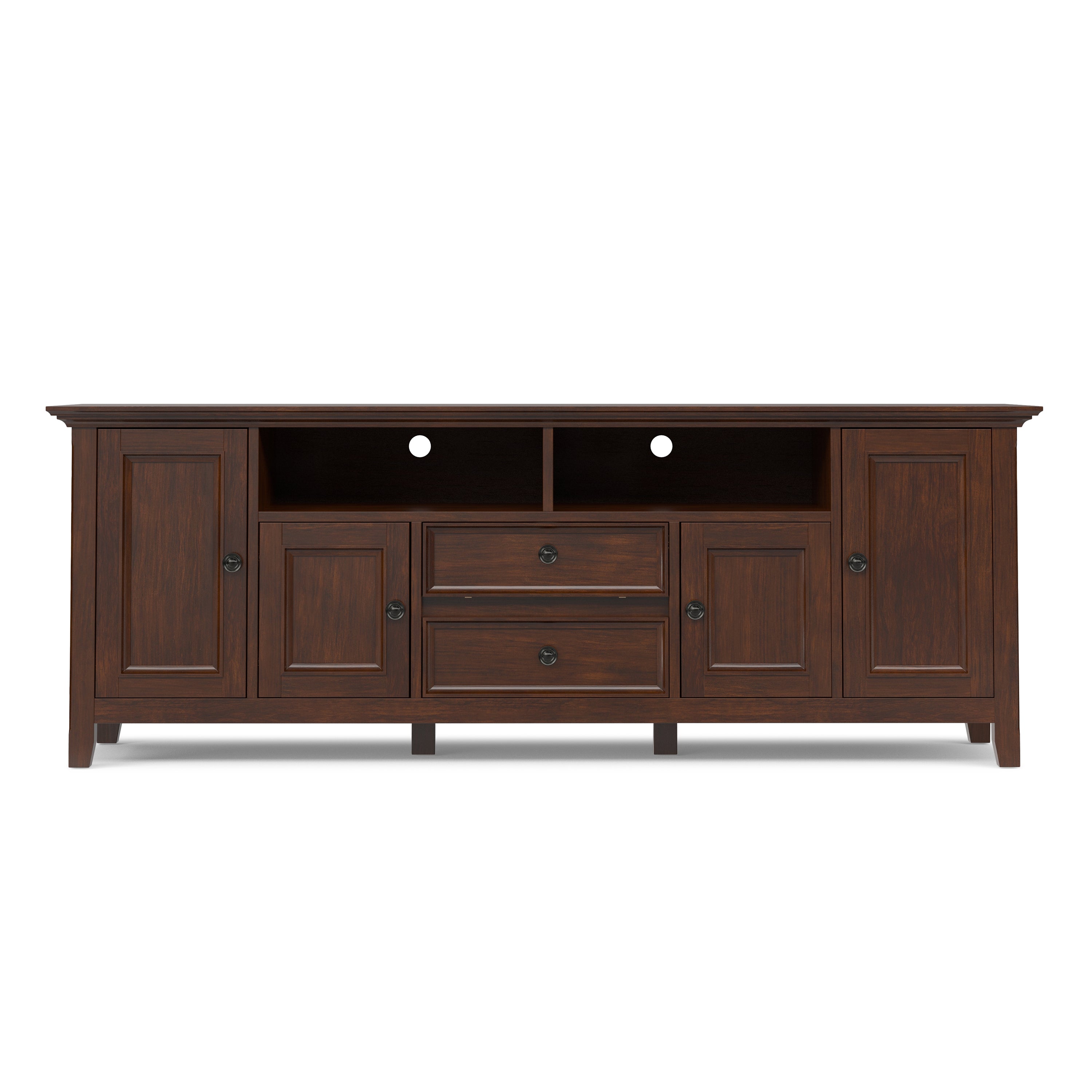 Amherst 72 Inch Wide Solid Wood TV Stand in Russet