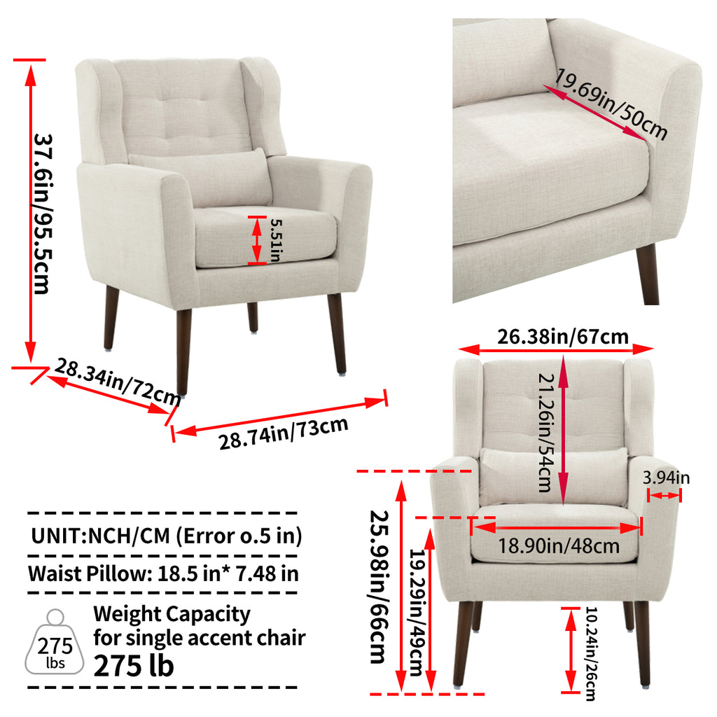 Modern Chenille Accent Chair