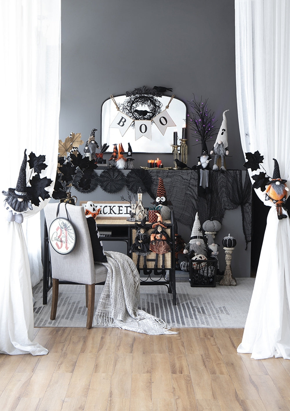 26.8" Handcrafted Halloween Gnome by Bruce