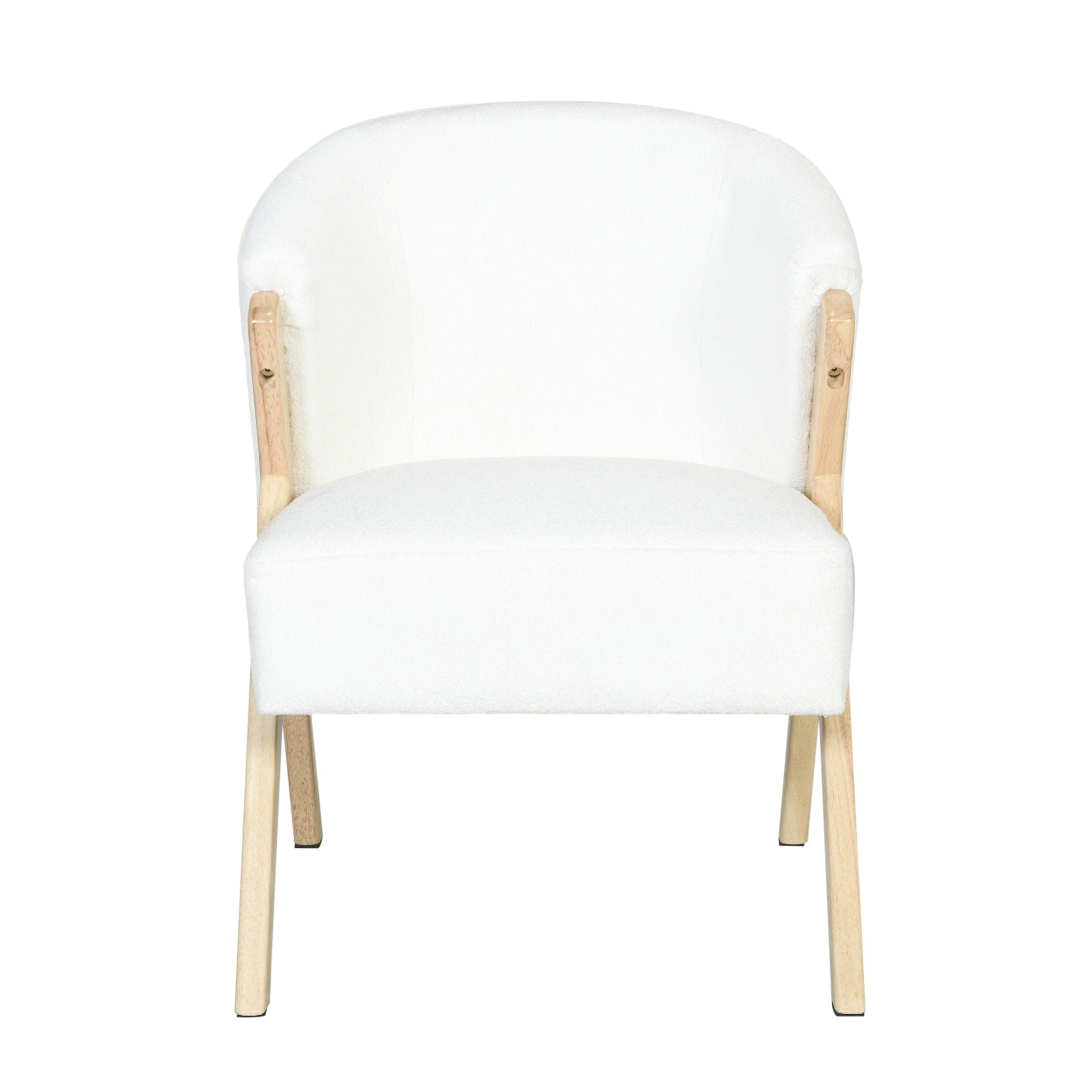 Modern Accent Chair with Polyester Upholstery