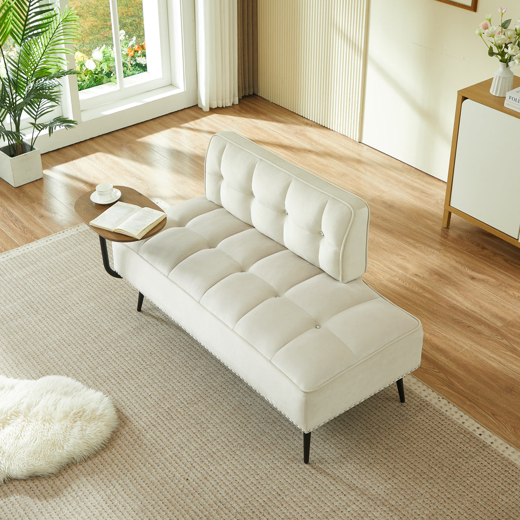 54-Inch Modern Two-Seater Velvet Sofa