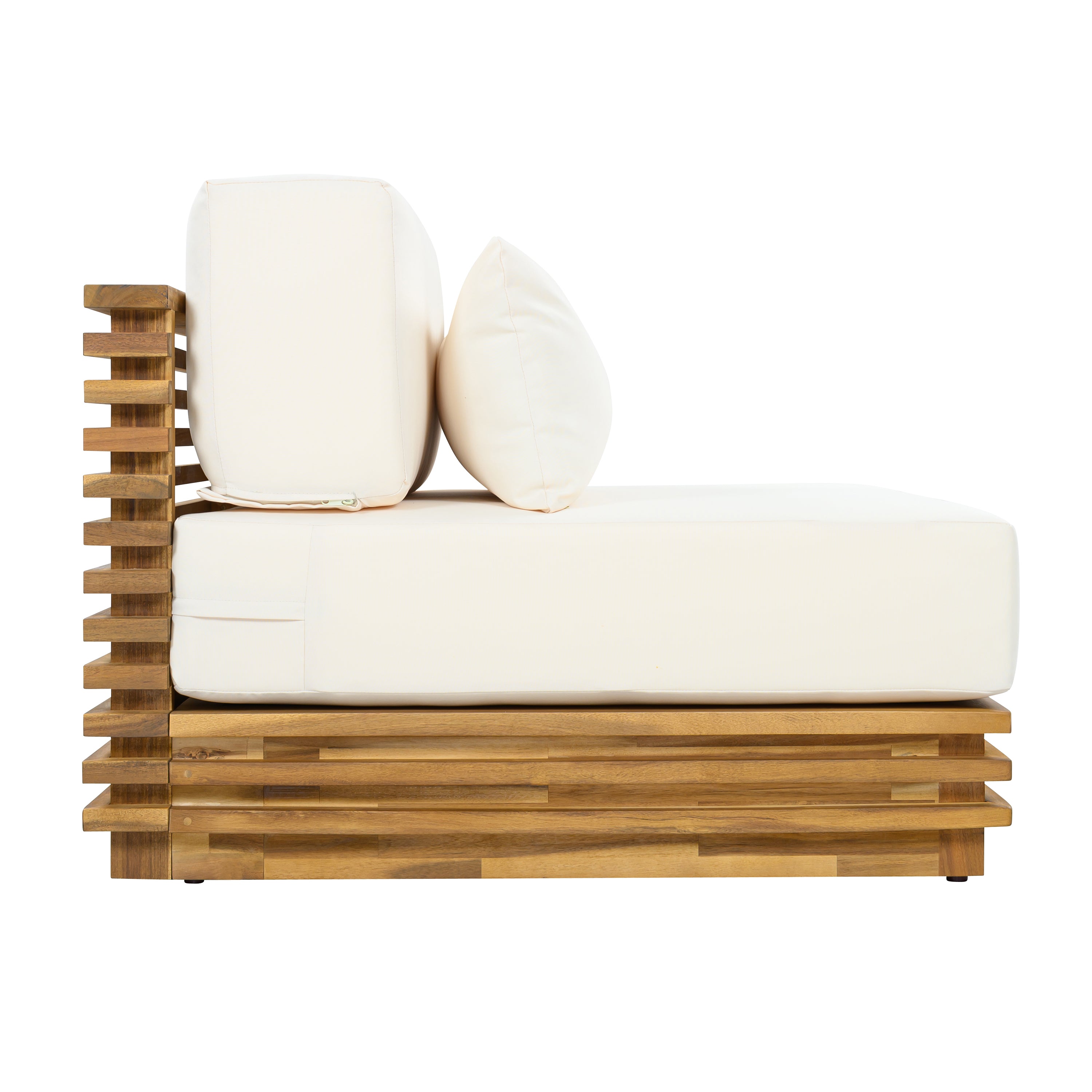 Oversized Outdoor 3-Piece Chat Set with Two Club Chairs and Side Table