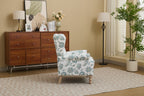 Modern Accent Chair with Retro Wood Legs