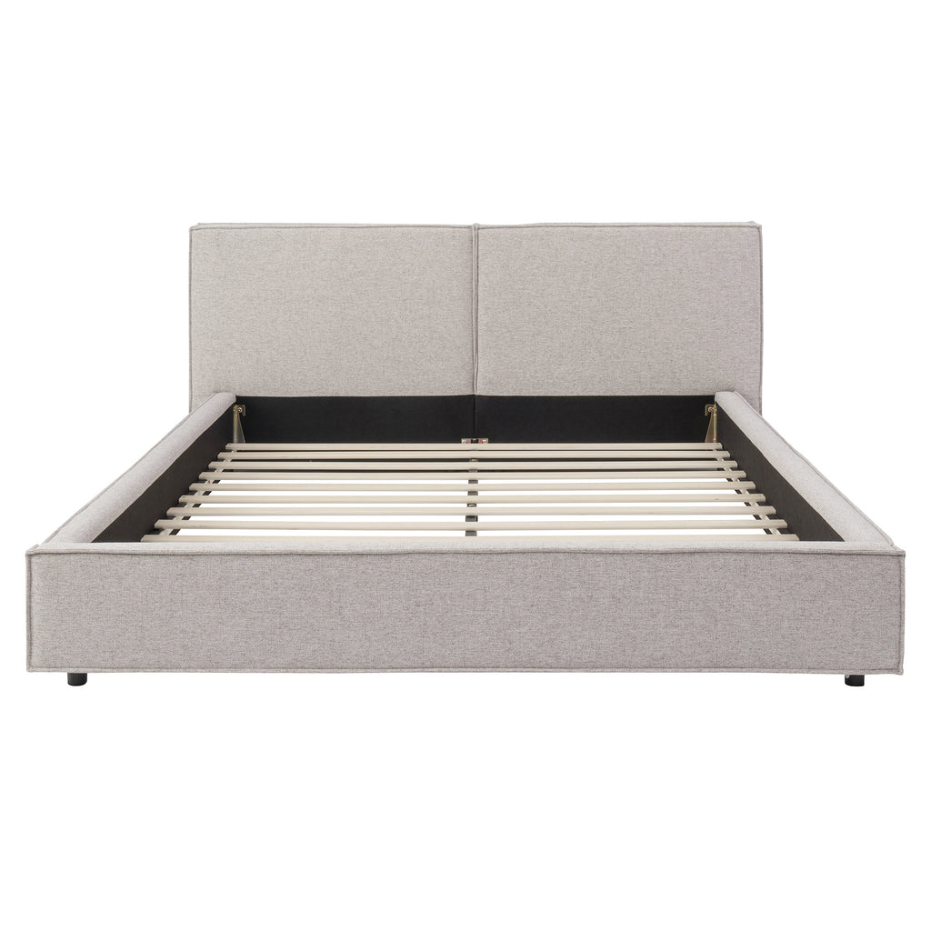 Modern Tufted Queen Size Upholstered Platform Bed Frame
