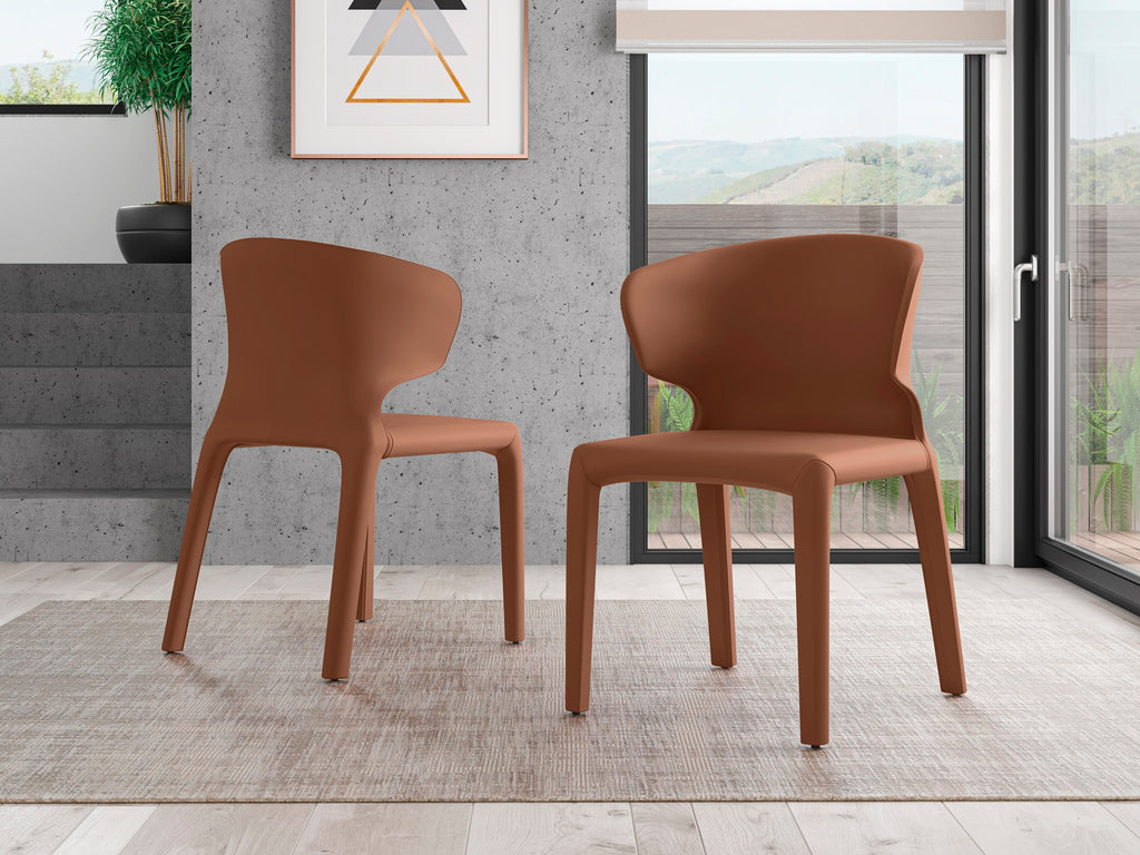 Conrad Upholstered Dining Chair in Saddle