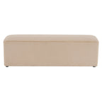 Almond Long Plush Ottoman