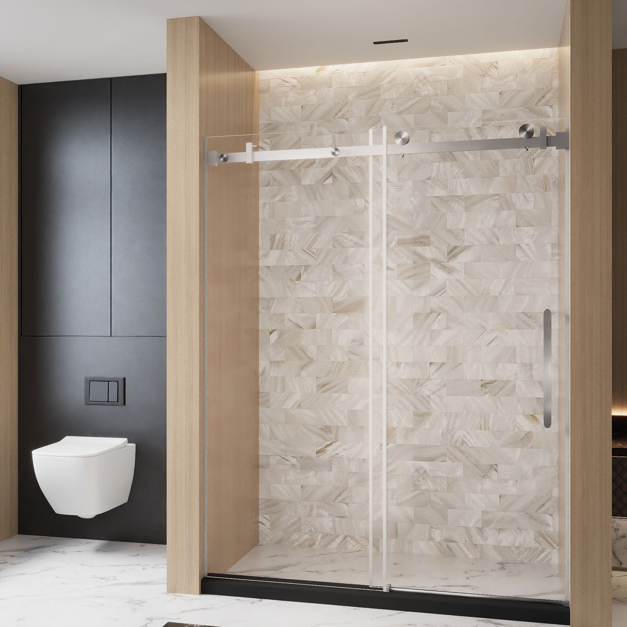 Frameless Single Sliding Shower Door