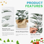 50CM Flocked Tabletop Christmas Tree