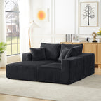 Modular Sectional Sofa - Modern Corduroy Cloud Couch