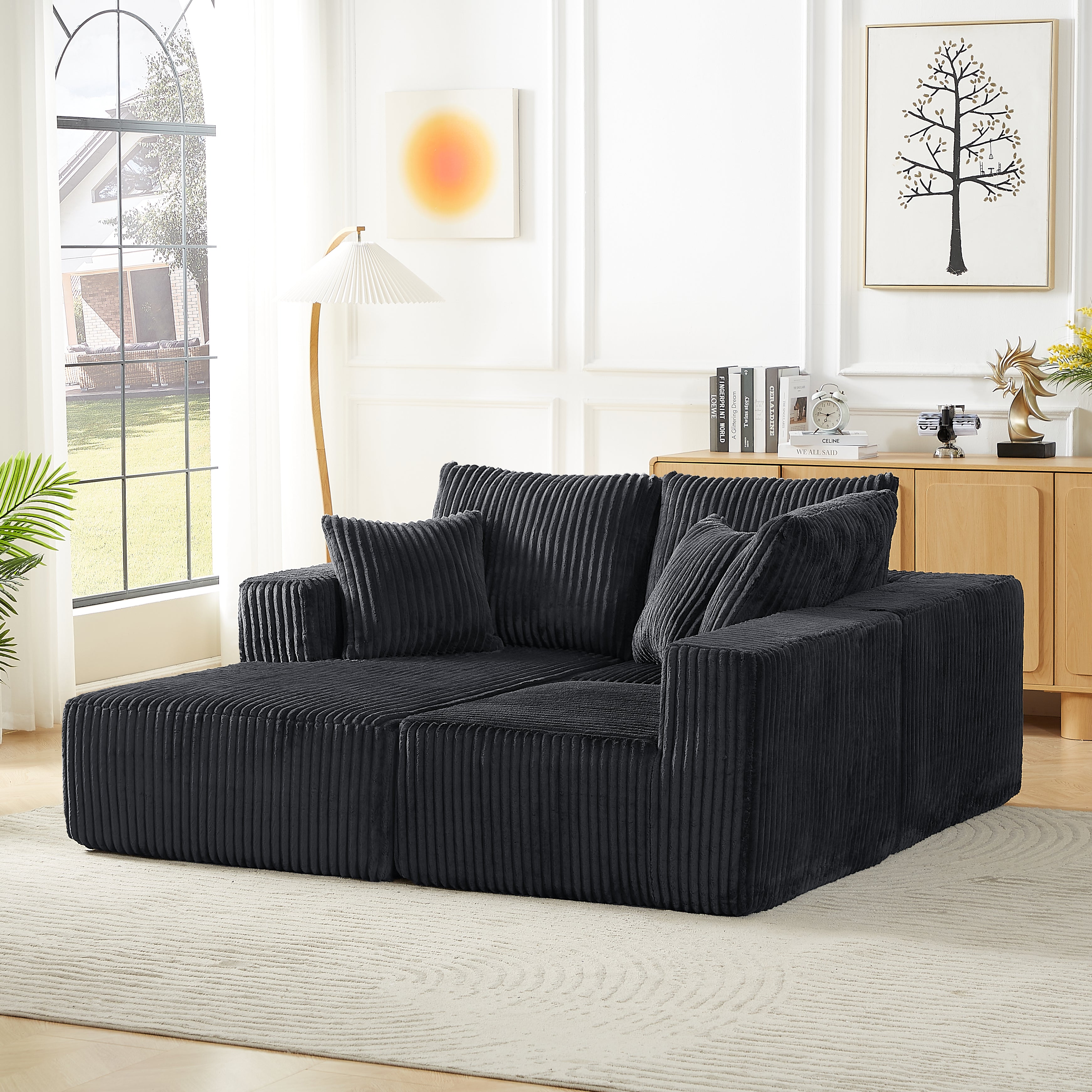 Modular Sectional Sofa - Modern Corduroy Cloud Couch