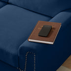 82" Modern Compressed Snowfleece Fabric 3-Seater Sofa
