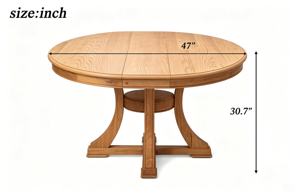 5-Piece Round Extendable Dining Set with Rattan Chairs