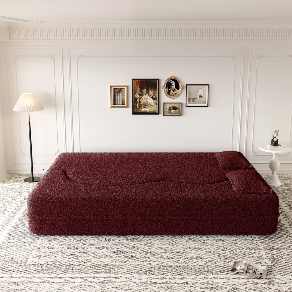 Modern Floor Sofa with 2 Pillows