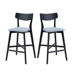 Wooden Bar Chairs Set of 2