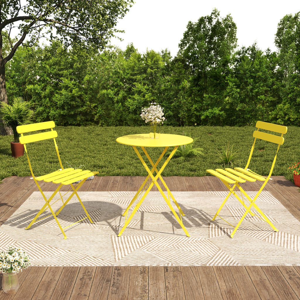 Bistro Table and Chairs Set of 2 - 3 Piece Outdoor/Indoor Set
