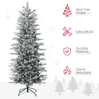 HOMCOM 6ft Tall Prelit Artificial Christmas Tree