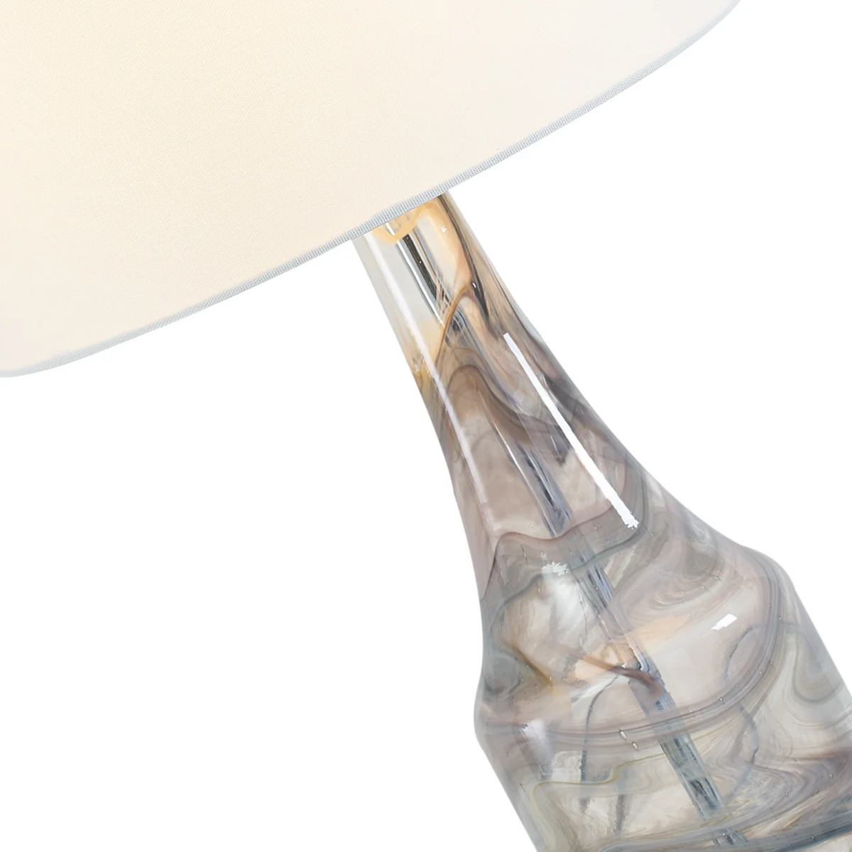 Glass Table Lamp Set of 2, 29-Inch, 3-Way Dimmable, Grey