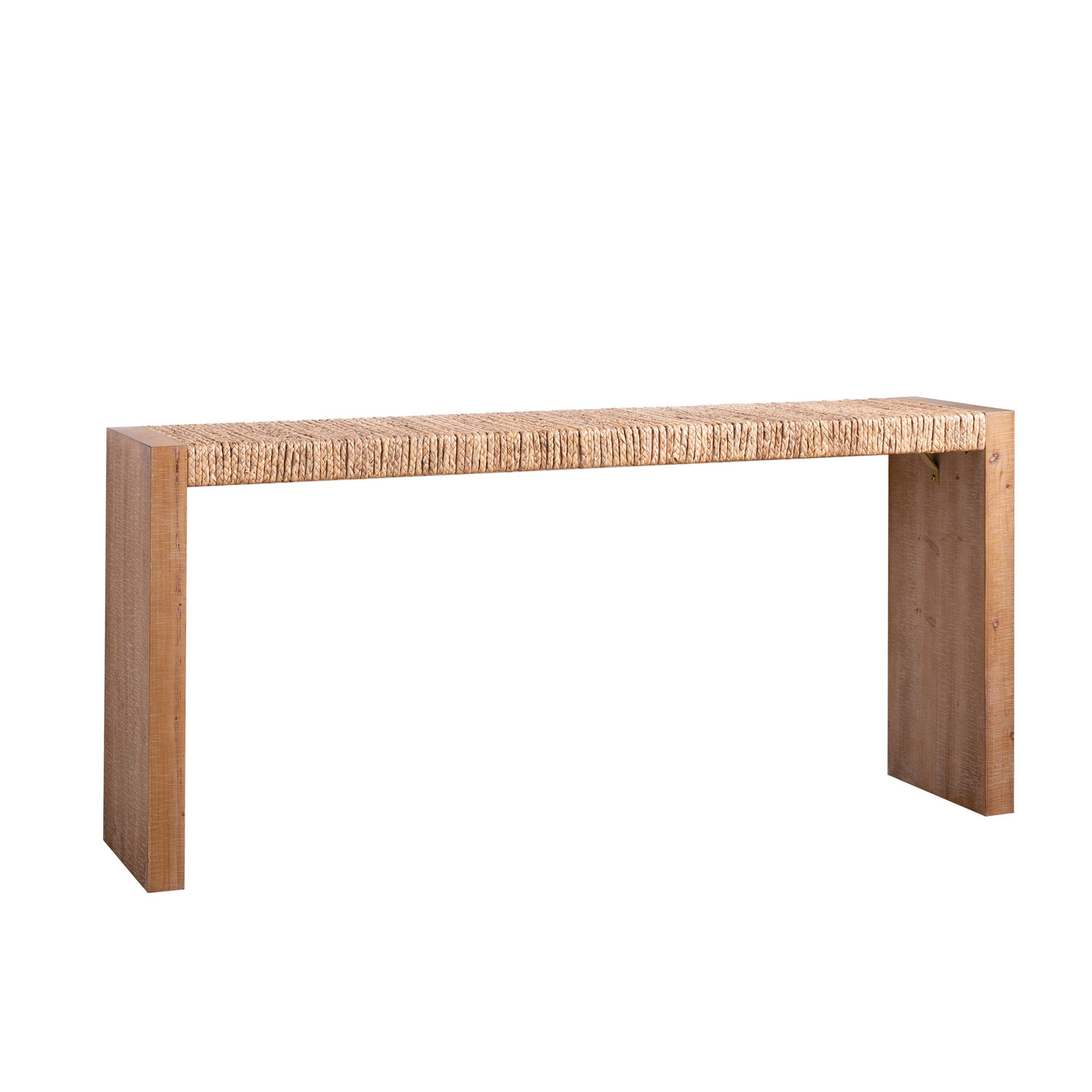 Natural Seagrass Console Table