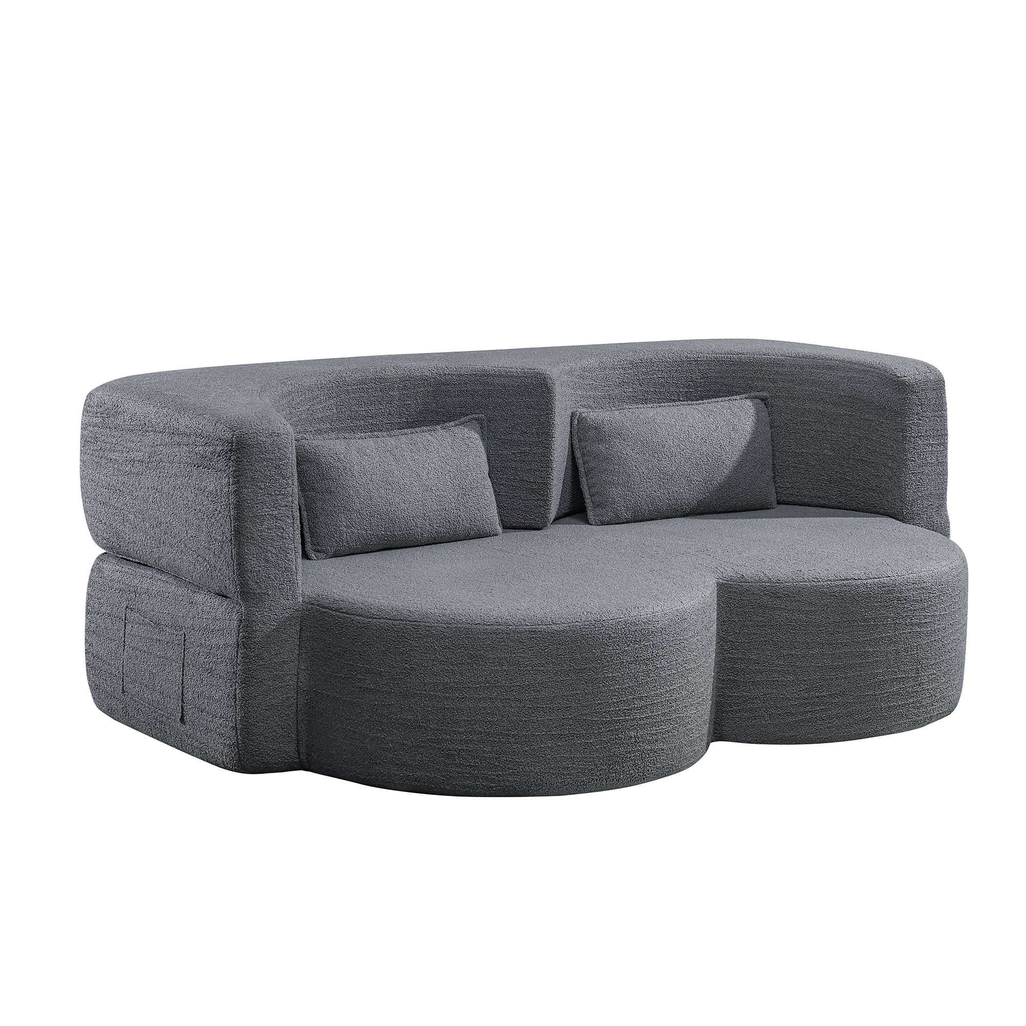 Folding Sofa Bed - Teddy Bear Fabric Sleeper