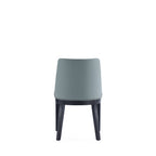 Gansevoort Wood Vegan Leather Dining Chair in Pewter - Set of 2