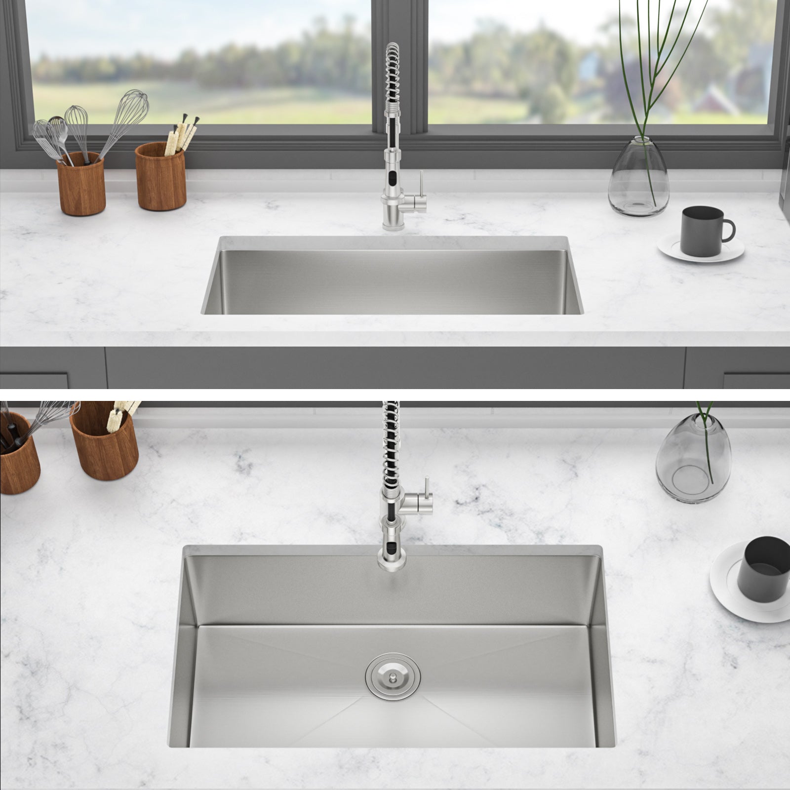 33 Inch Undermount Stainless Steel Kitchen Sink
