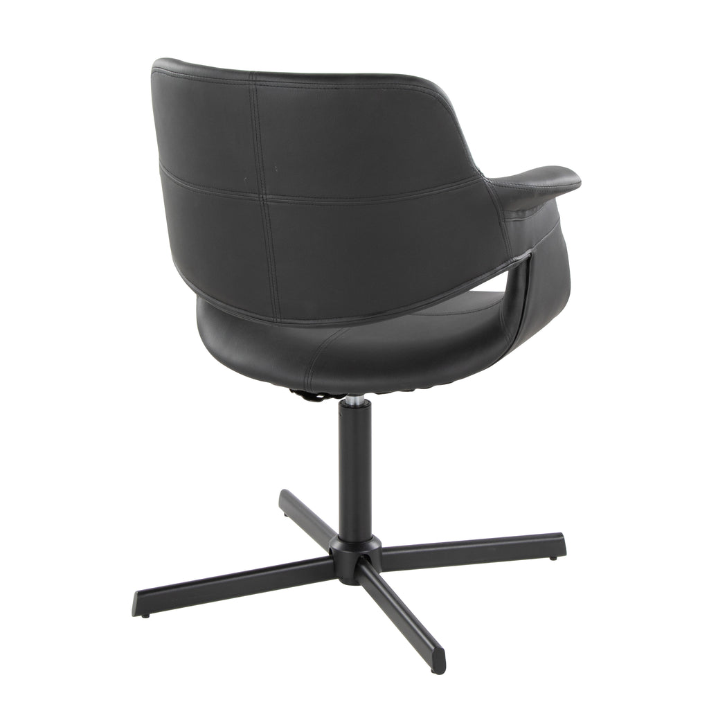 Mid-Century Modern Swivel Accent Chair with X-Pedestal Base